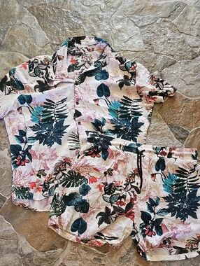 Men's Button Down Shirt & Short Set